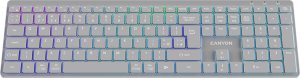 CANYON Klawiatura HKB-W11 UK/US RGB Dwa Tryby Bezprzewodowa Szara 2