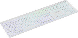 CANYON Klawiatura HKB-W11 UK/US RGB Dwa Tryby Bezprzewodowa Biała 4