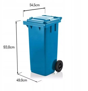 Pojemnik do segregacji odpadów na kółkach WEBER - pojemność 120 l (Kolor: czerwony) 3
