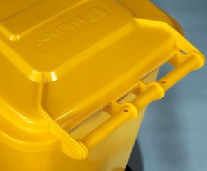 Pojemnik do segregacji odpadów na kółkach WEBER - pojemność 120 l (Kolor: czerwony) 4