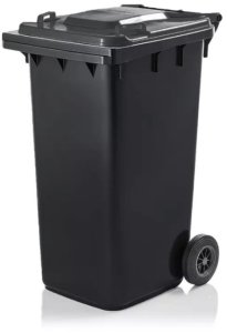 Pojemnik do segregacji odpadów na kółkach WEBER - pojemność 240 l (Kolor: antracytowy) 1