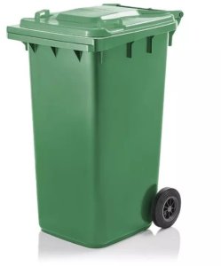 Pojemnik do segregacji odpadów na kółkach WEBER - pojemność 240 l (Kolor: zielony) 1