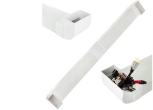Przepust kanał kablowy podtynkowy do maskowania kabli telewizyjnych 2x kanał płaski 0,5m+łącznik+2x kątownik 55x110mm 1M 1