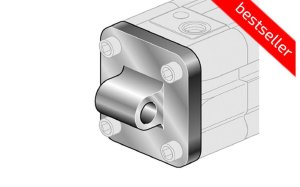Ucho proste MP4 D125 ze śrubami montażowymi XCM/125 1