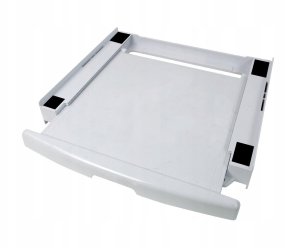 Łącznik pralko-suszarka z szufladą i pasem, biały 3