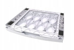 Łącznik pralko-suszarka z szufladą i pasem, biały 4