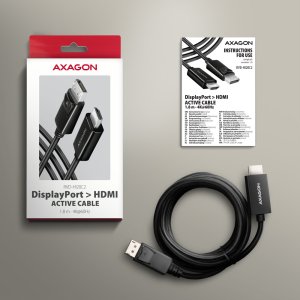 AXAGON RVD-HI20C2, DisplayPort -> HDMI 2.0b konwerter / kabel 1.8m, 4K/60Hz 6