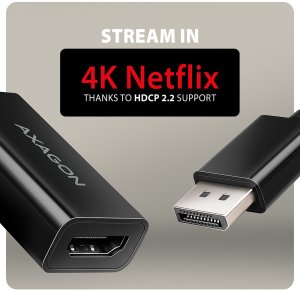 AXAGON RVD-HI20N, DisplayPort -> HDMI 2.0b konwerter / adapter, 4K/60Hz 5