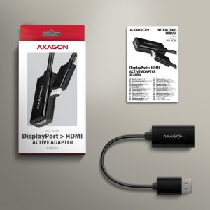 AXAGON RVD-HI20N, DisplayPort -> HDMI 2.0b konwerter / adapter, 4K/60Hz 6
