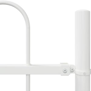 Ogrodzenie z górą w kształcie łuku Białe 3,4x1,5 m Stal 6