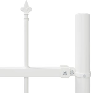 Ogrodzenie z lancetami, białe, 3,4x1 m, stal 6