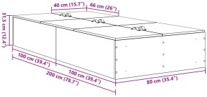 Łóżko z miejscem na przechowywanie Białe 80x200 cm 11