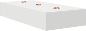 Łóżko z miejscem na przechowywanie Białe 80x200 cm 3