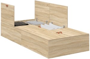 Łóżko z miejscem na przechowywanie Sonoma Oak 90x200 cm 2
