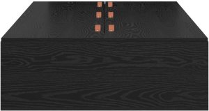 Rama łóżka do przechowywania Czarny Dąb 100x200 cm 6