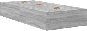 Rama łóżka do przechowywania Szary Sonoma 100x200 cm 3