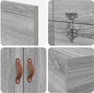 Rama łóżka do przechowywania Szary Sonoma 90x190 cm 10