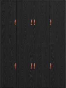 Łóżko z miejscem na przechowywanie Czarny Dąb 150x200 cm 9