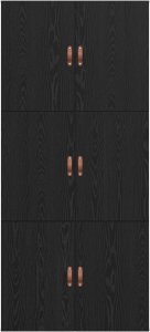 Rama łóżka z miejscem na przechowywanie Czarny Dąb 90x190 cm 9