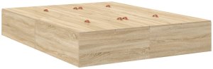 Rama Łóżka Do Przechowywania Sonoma Dąb 160x200 cm 3