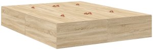 Rama Łóżka Do Przechowywania Sonoma Dąb 160x200 cm 8