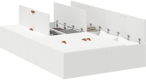 Rama Łóżka z Miejscem na Przechowywanie Biała 120x190 cm 2