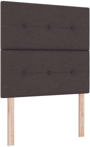 vidaXL Wezgłowie z guzikami, ciemny brąz, 80 cm, tkanina 2
