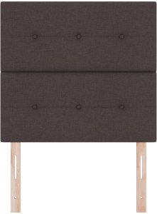 vidaXL Wezgłowie z guzikami, ciemny brąz, 80 cm, tkanina 4
