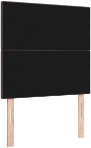 vidaXL Wezgłowie z guzikami, ciemny brąz, 80 cm, tkanina 6