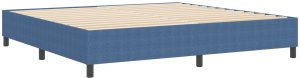 Łóżko z springiem Niebieskie 200x200 cm z tkaniny sztruksowej 8