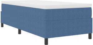 vidaXL Box Spring Bed Niebieski 90x200 cm z materiału sztruksowego 2