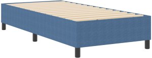 vidaXL Box Spring Bed Niebieski 90x200 cm z materiału sztruksowego 3