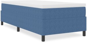 vidaXL Box Spring Bed Niebieski 90x200 cm z materiału sztruksowego 4