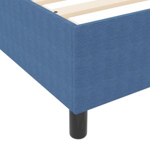 vidaXL Box Spring Bed Niebieski 90x200 cm z materiału sztruksowego 9