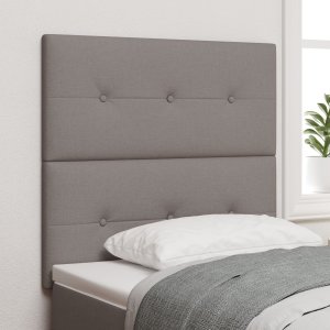 Tapicerowane wezgłowie z guzikami w kolorze taupe, 80 cm 1