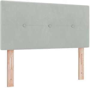 Łóżko Box Spring z materacem Jasnoszary 90x200 cm Aksamit 7