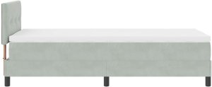 Łóżko Box Spring z materacem Jasnoszary 90x200 cm Aksamit 8