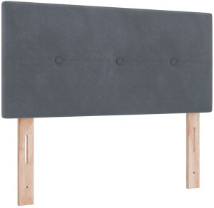 Łóżko z materacem z materacem szare 90x200 cm aksamit 6