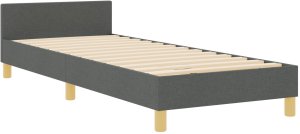 vidaXL Stelaż łóżka Ciemnoszary 100x200 cm Z materiału 7