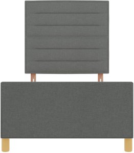 vidaXL Stelaż łóżka Ciemnoszary 100x200 cm Z materiału 8