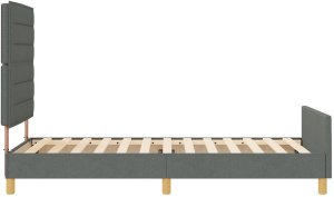 vidaXL Stelaż łóżka Ciemnoszary 100x200 cm Z materiału 9