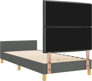 vidaXL Stelaż łóżka Ciemnoszary 100x200 cm Z materiału 10