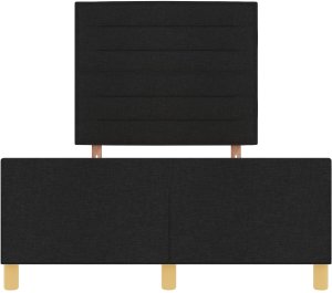 vidaXL Stelaż Łóżka Czarny 120x190 cm Z Tkaniny 8
