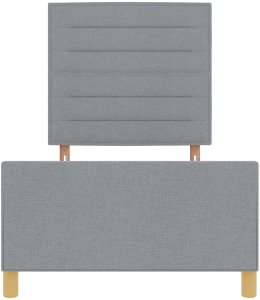 vidaXL Łóżko Szare Jasne 100x200 cm Tkanina 8