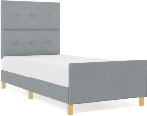 vidaXL Łóżko z tkaniny w kolorze jasnoszarym 80x200 cm 4