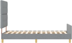 vidaXL Łóżko z tkaniny w kolorze jasnoszarym 80x200 cm 9