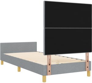 vidaXL Łóżko z tkaniny w kolorze jasnoszarym 80x200 cm 10