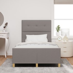 vidaXL Ramka łóżka Taupe 120x200 cm Tkanina 5