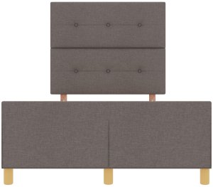 vidaXL Ramka łóżka Taupe 120x200 cm Tkanina 8