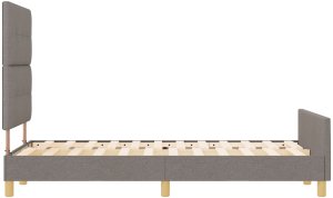 vidaXL Ramka łóżka Taupe 120x200 cm Tkanina 9